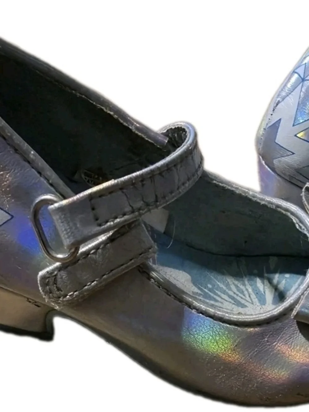 DISNEY FROZEN Toddler Silver Princess Dress Shoes/Heels Dress Up Fancy Size 7
